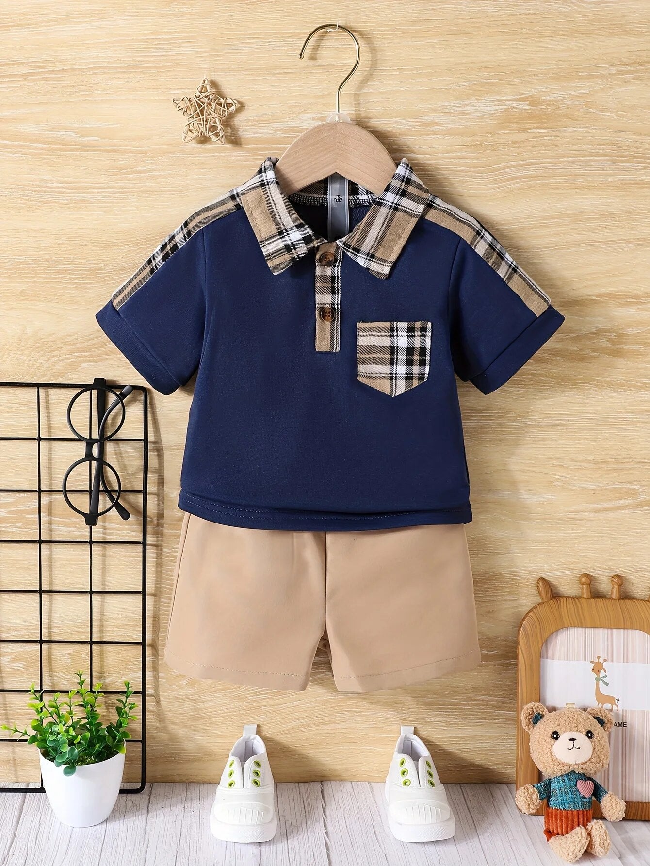 Classic Plaid Charm Baby Summer Set