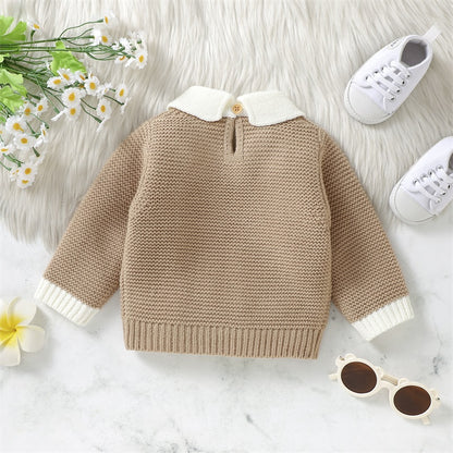 Lapel Knit Sweater