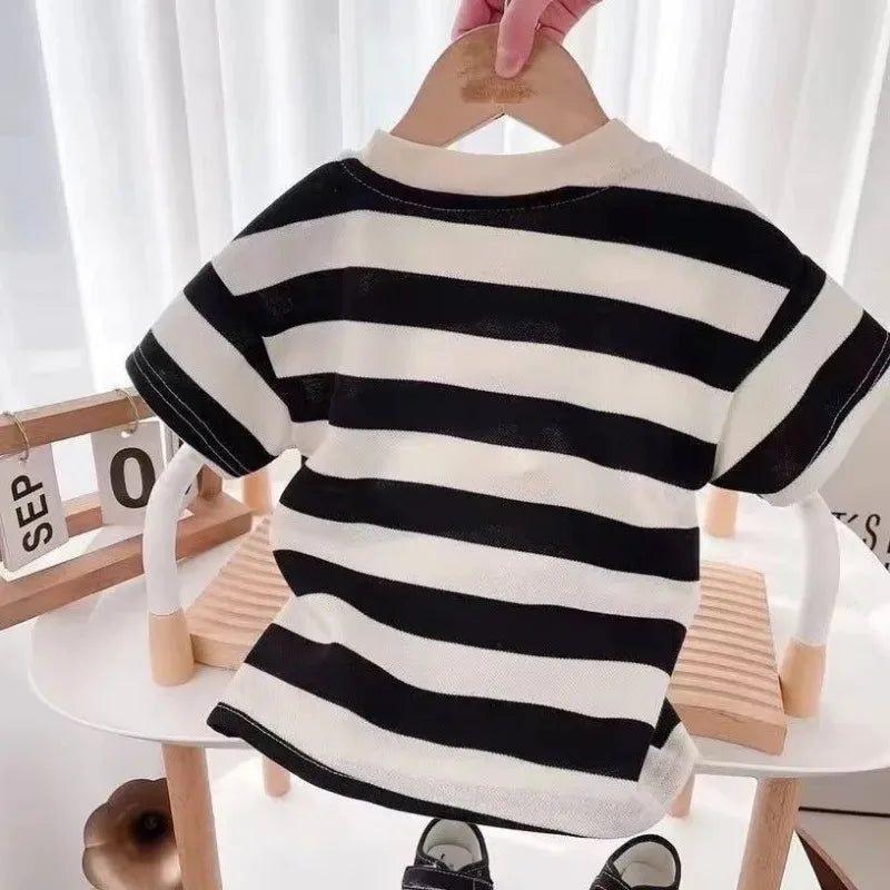 Signature Striped T-Shirt & Shorts Set for Kids