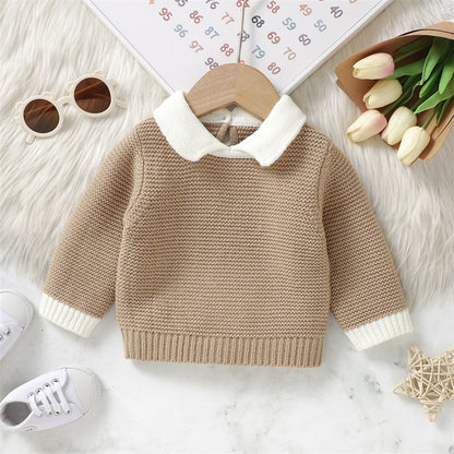 Lapel Knit Sweater