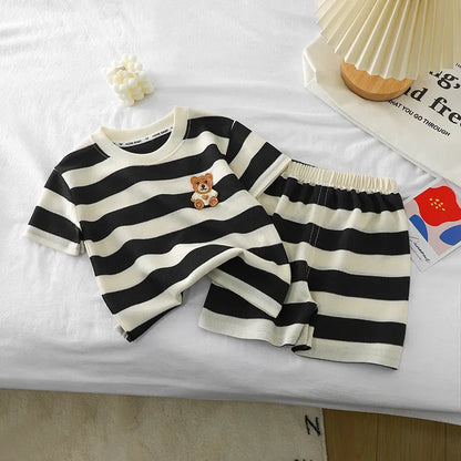 Signature Striped T-Shirt & Shorts Set for Kids